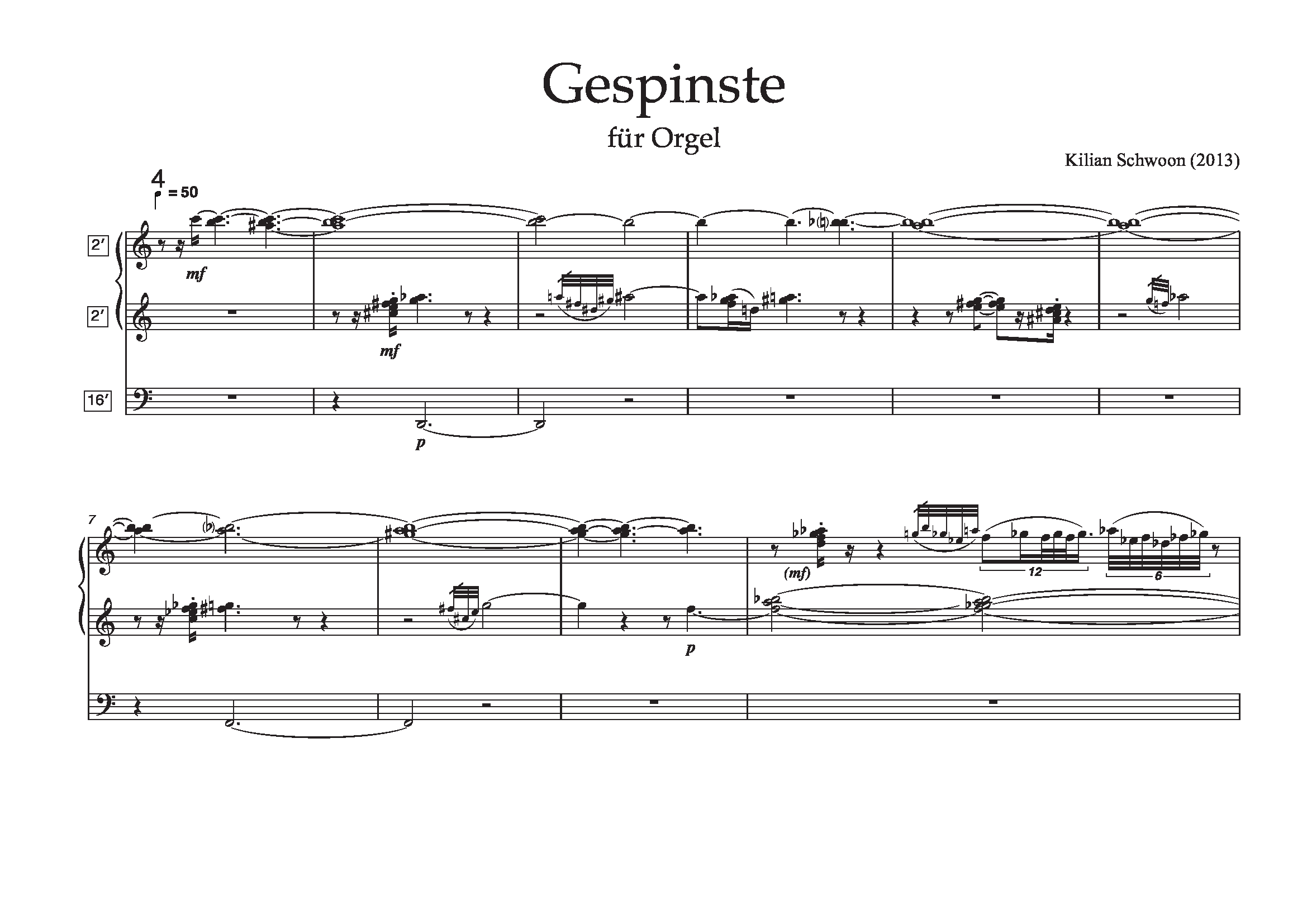 First page of Gespinste