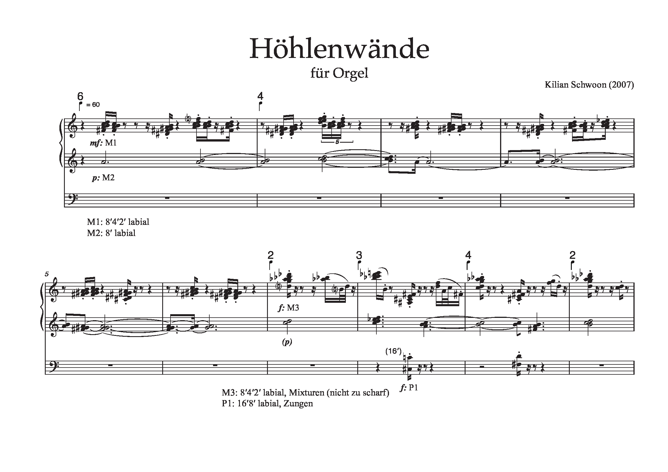 First page of Höhlenwände