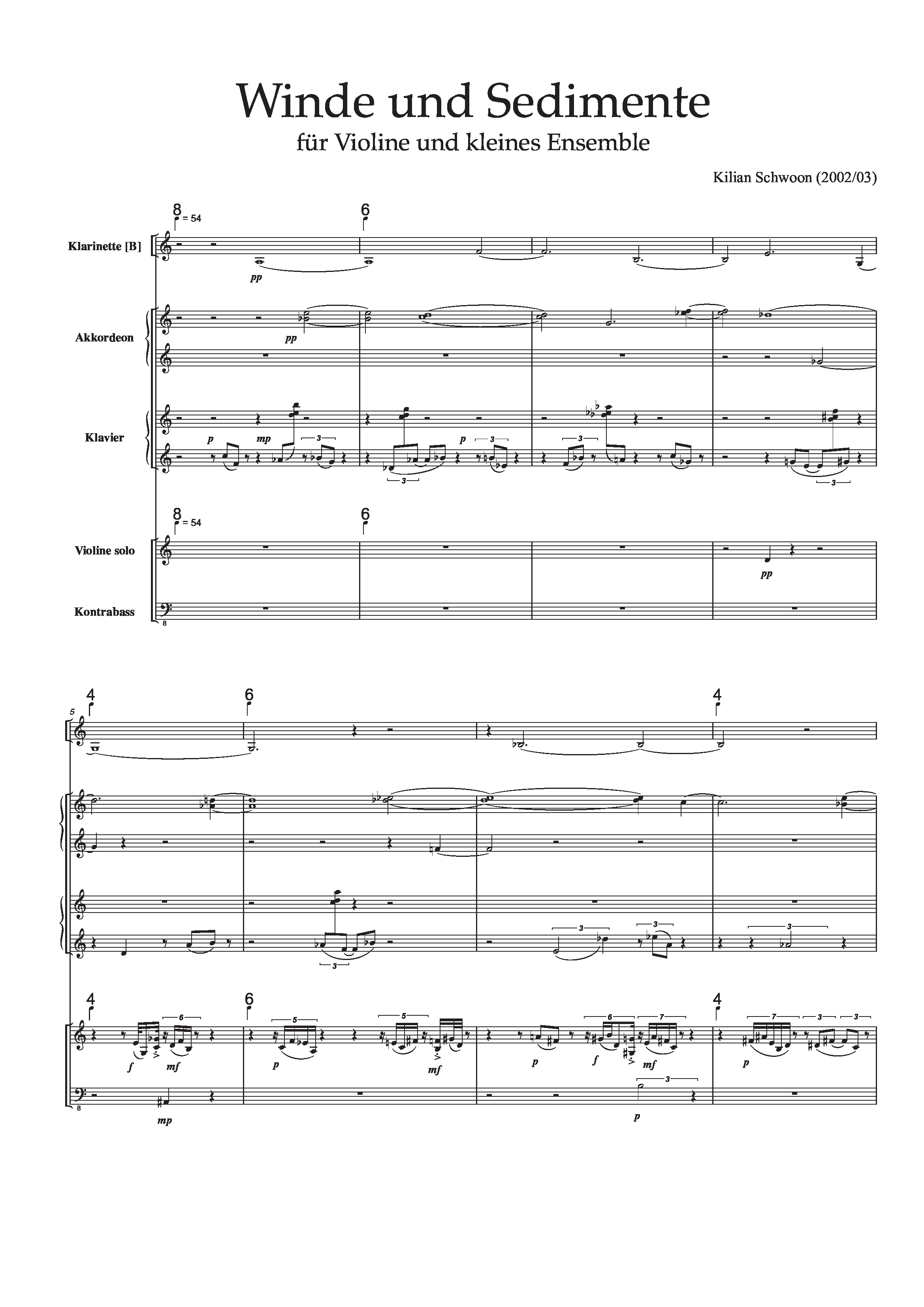 First page of Winde und Sedimente