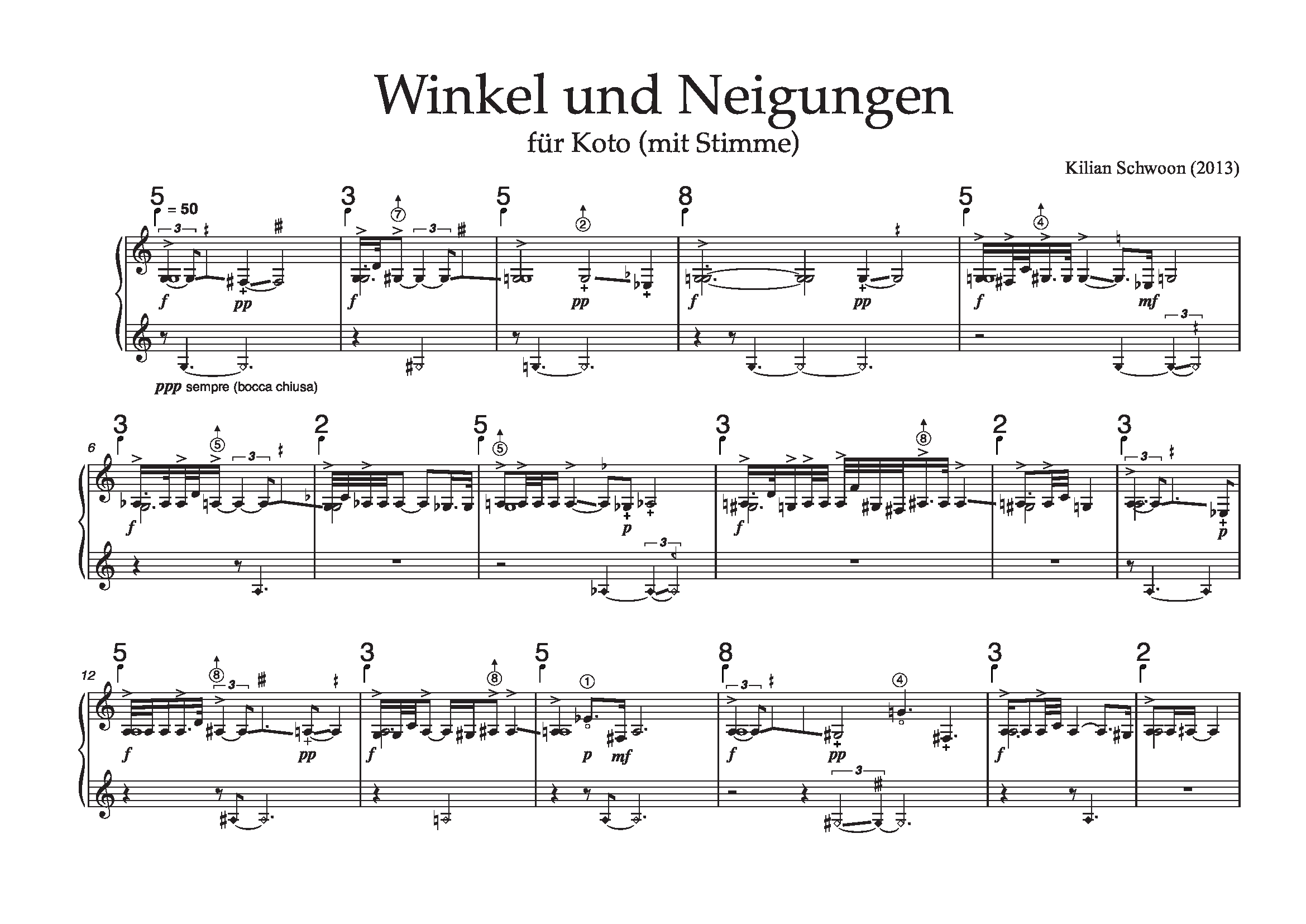 First page of Winkel und Neigungen